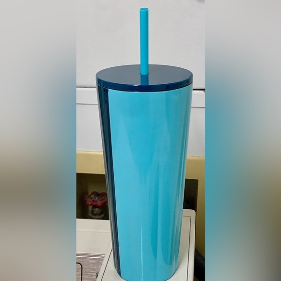 Starbucks Spring 2023 Stainless Steel Glacier Tone Blue Teal 24oz Cold Cup - Picture 6 of 16